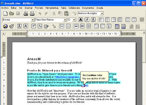 AbiWord, procesador de textos enfocado al trabajo colaborativo - Nobbot