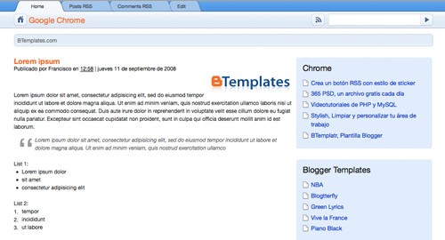 Google Chrome for Blogger