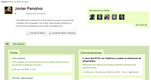 pagina usuario xataka
