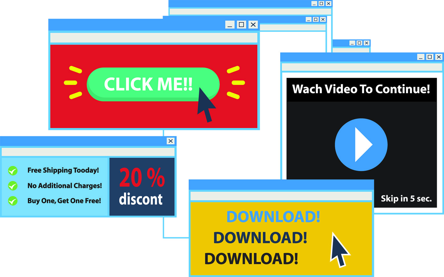 Resultado de imagen de ventanas emergentes de spam"
