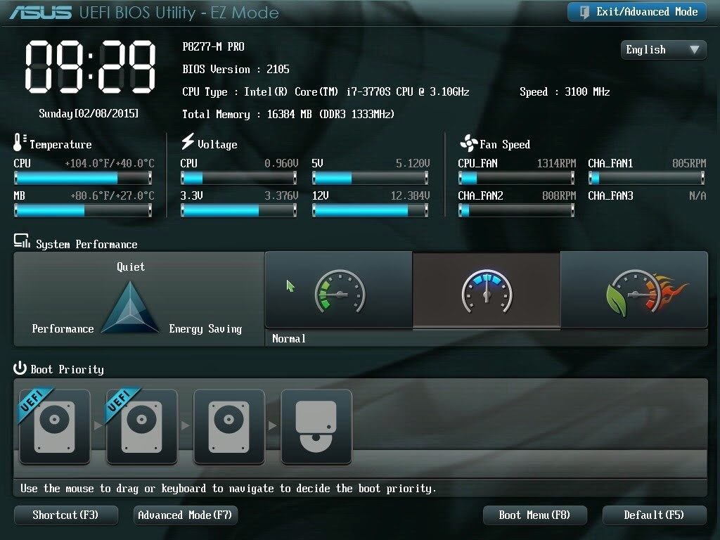 UEFI screenshot