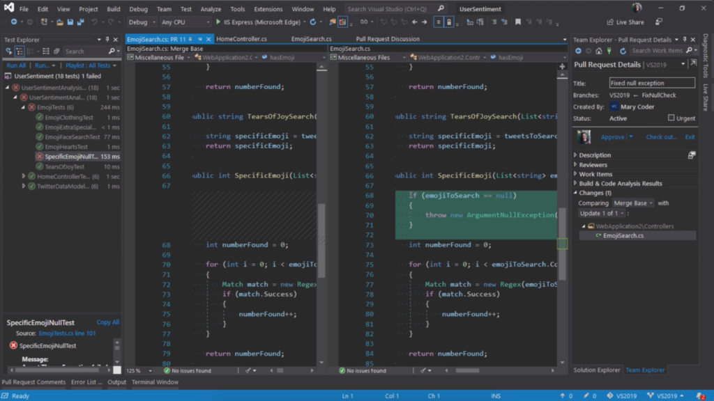 Visual Studio 2019 screenshot