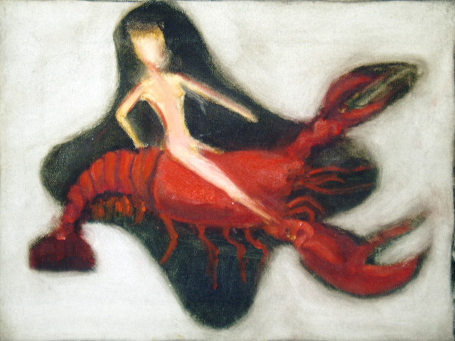 WOMAN RIDING CRUSTACEAN