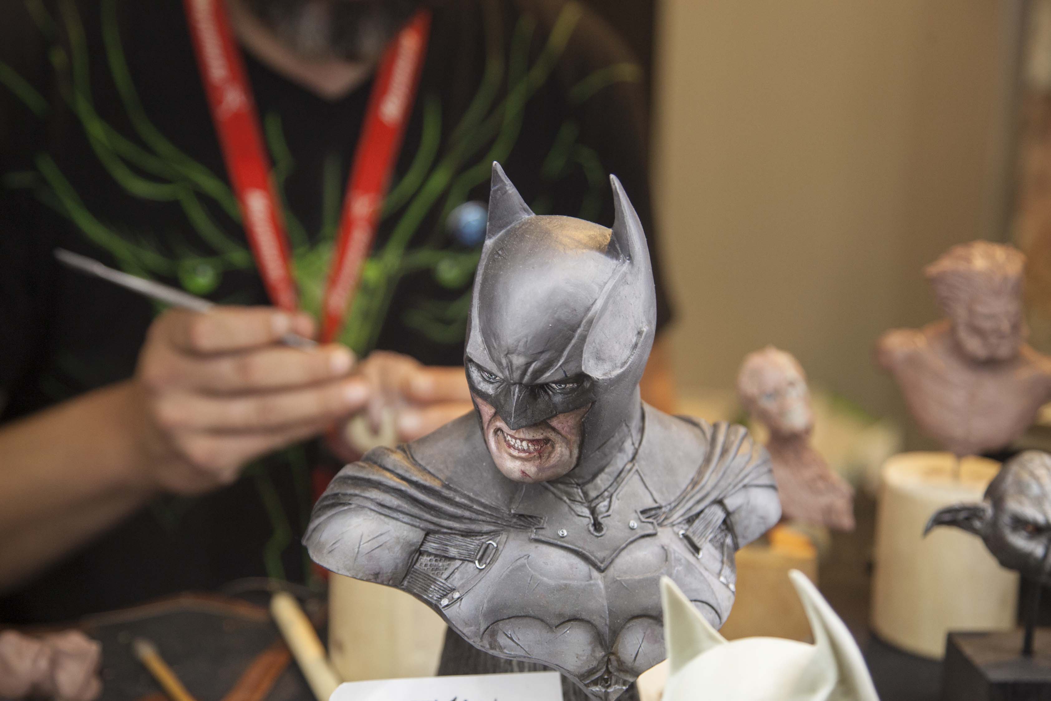 El arte también tiene su lugar en el MGE. Junto con dibujantes o músicos, escultores como Eduardo Velayos son capaces de crear figuras inspiradas en los personajes del cómic y los videojuegos.