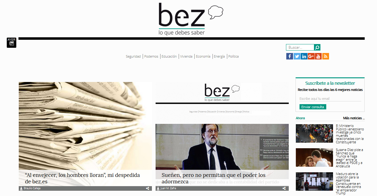 Última portada de Bez.es