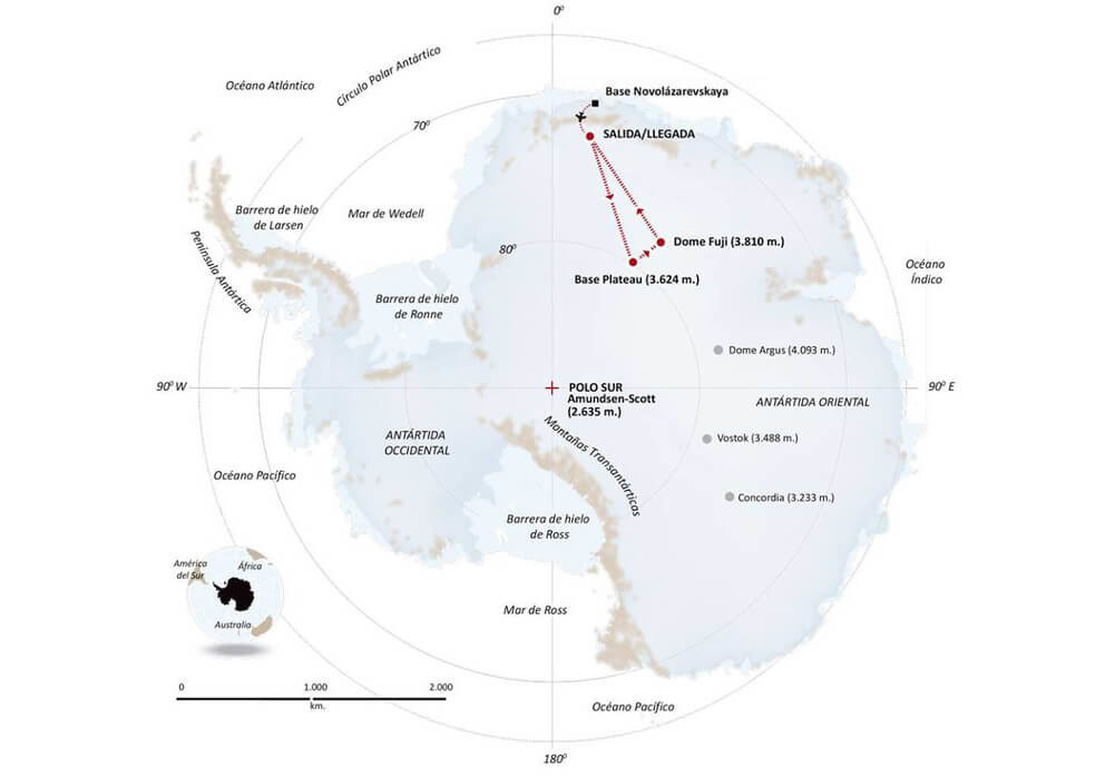 El sueño de un trineo de viento para acercarnos al polo sur