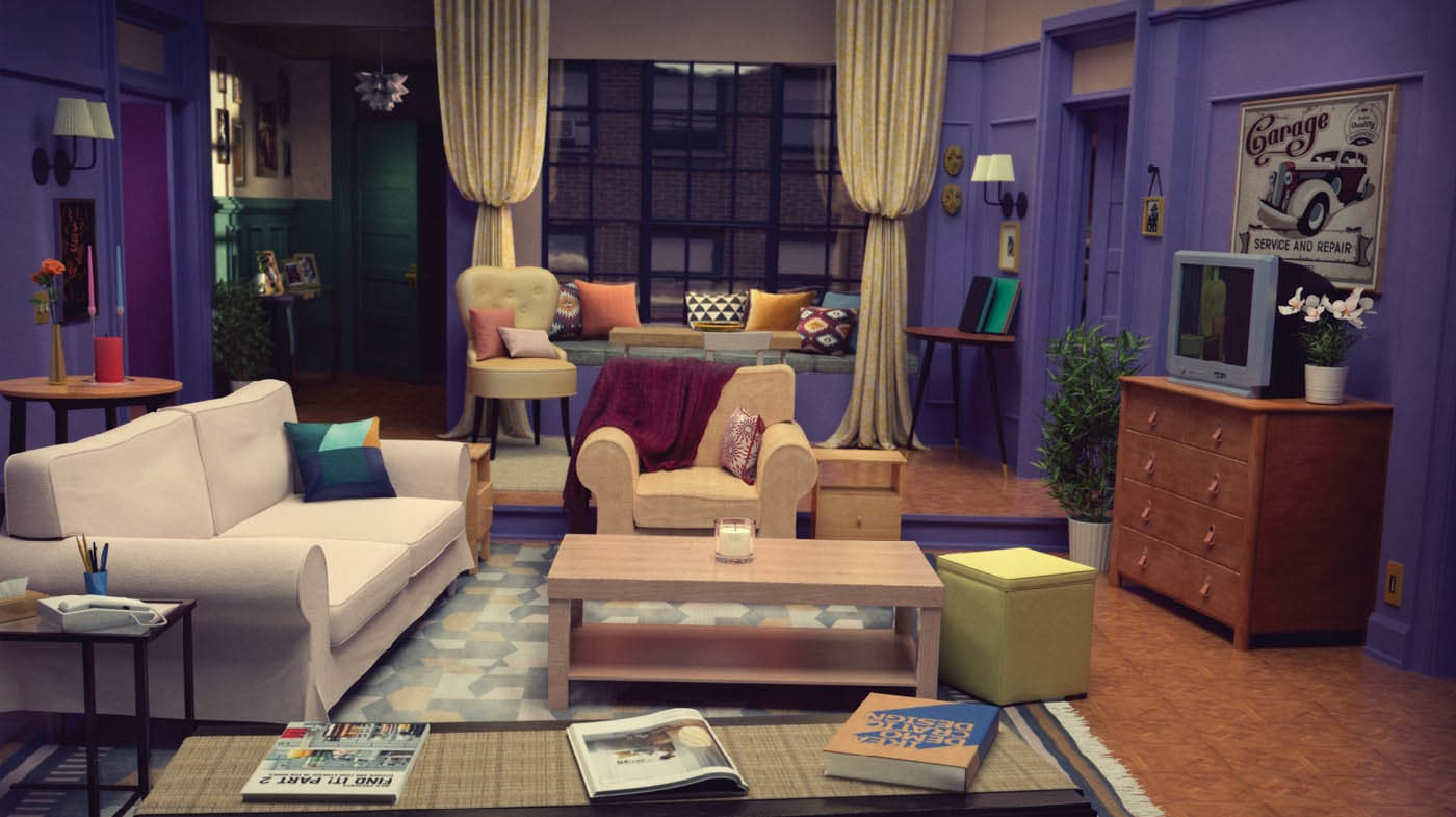 Recreación del salón de Friends