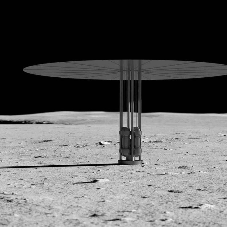 reactor de energía nuclear en la Luna