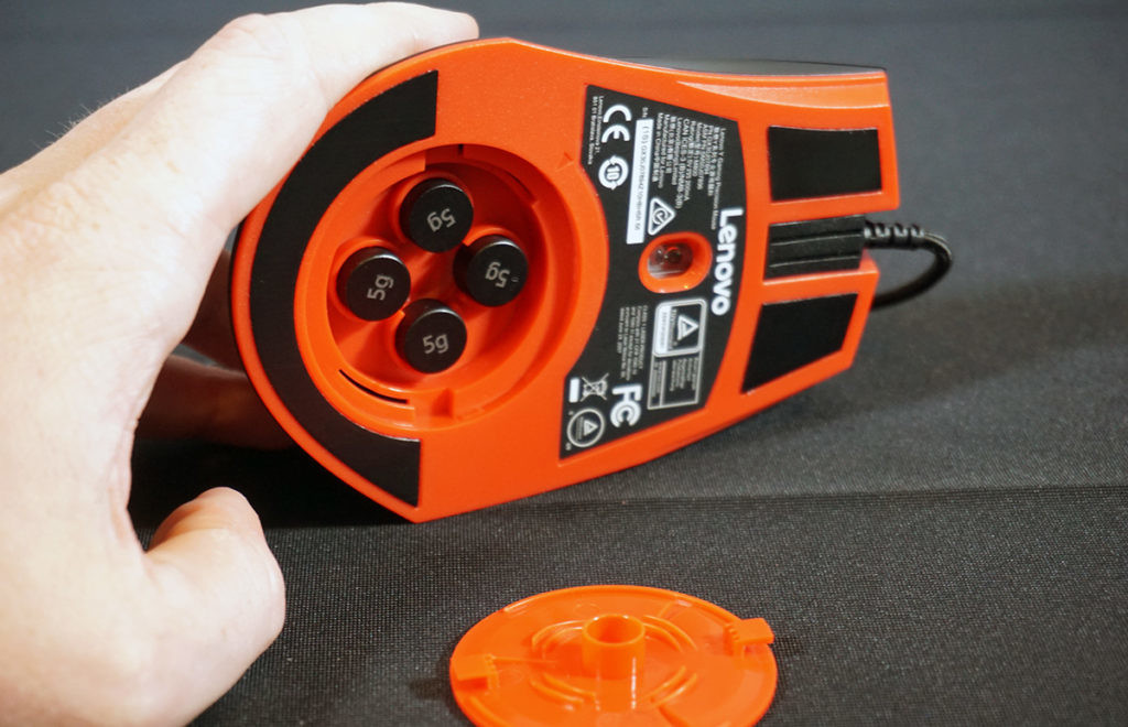 Modelo para Gaming con DPI ajustable gracias a sus 4 pesas de 5 gramos