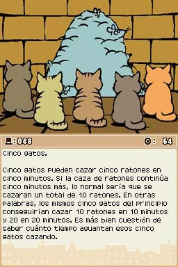 Un acertijo en uno de los juegos de la saga Professor Layton