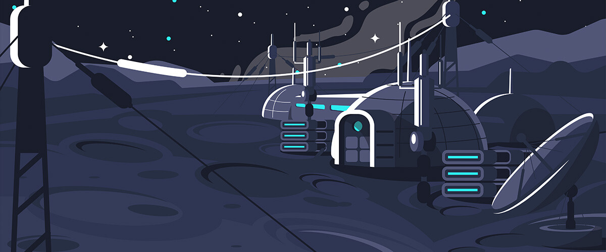 base lunar moon village