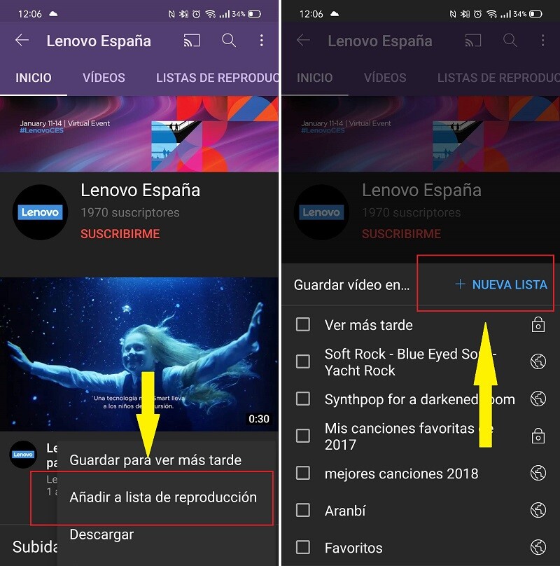 Cómo crear una lista de reproducción en YouTube fácilmente