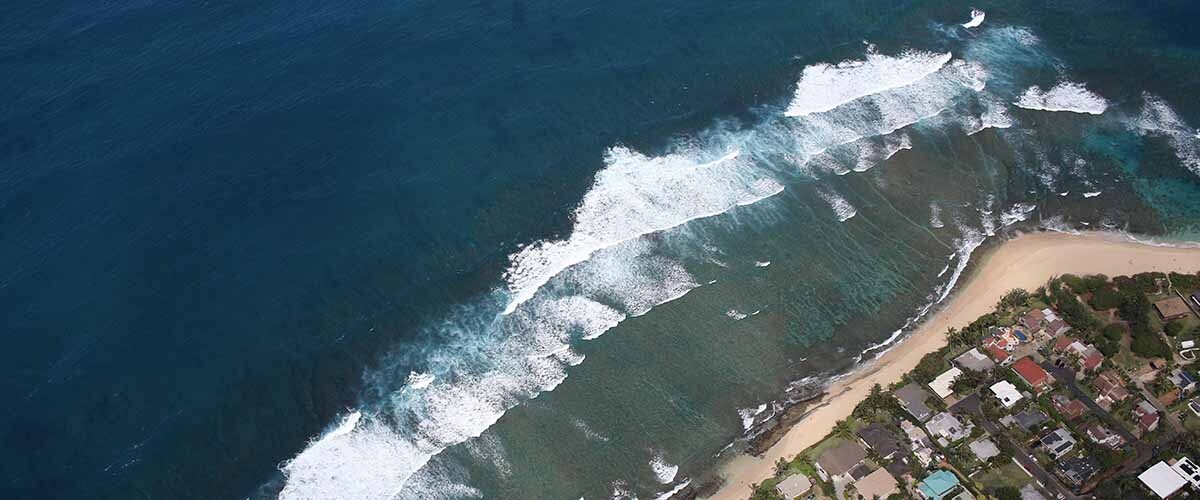 el nivel del mar en las islas