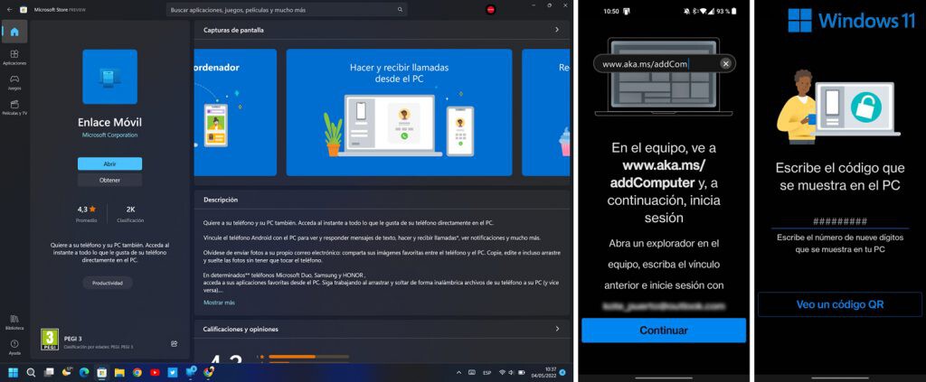Enlace Móvil: guía de uso para conectar teléfono y PC