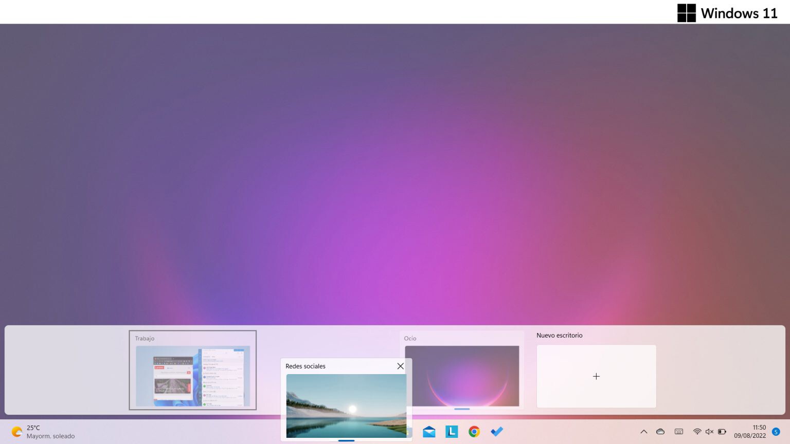 Cómo crear escritorios virtuales con Microsoft Windows 11
