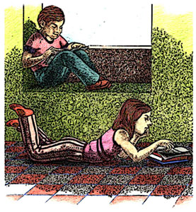 Enanos leyendo