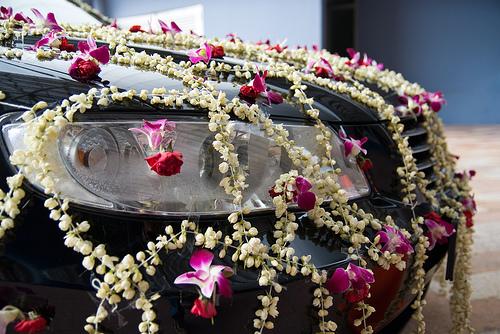 Coche Floreado