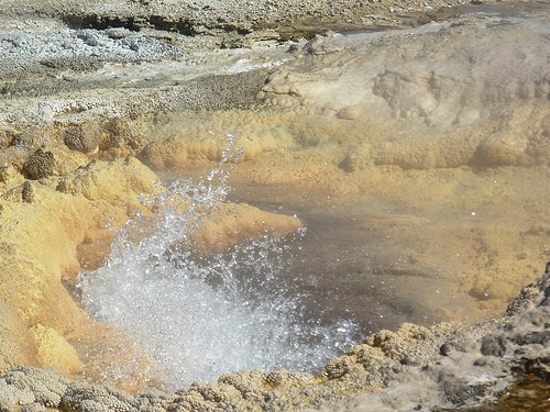 Algua en ebullución en Yellow Stone