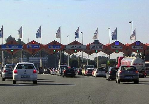 Peaje en la autopista AP-7 a la altura de Martorell, Barcelona
