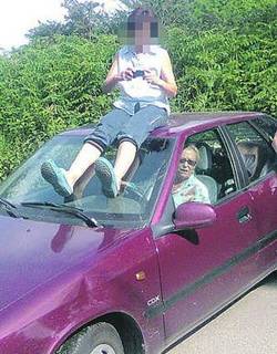 De paquete en coche