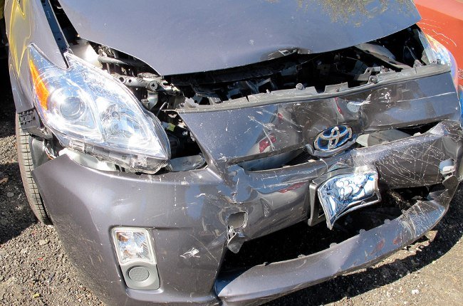 Toyota Prius después de un choque