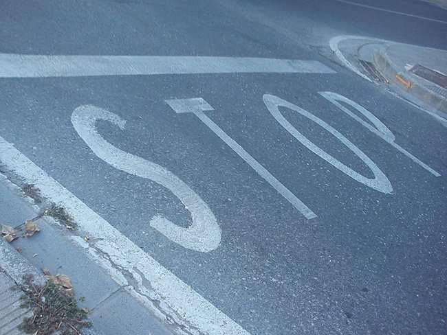STOP, marca vial