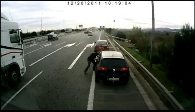 Vídeo Imprudencia en la A-2