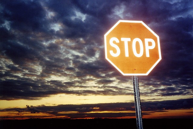 Stop en la puesta de sol