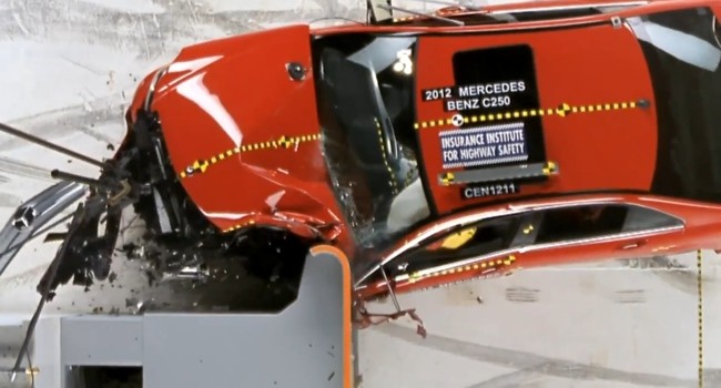 Crash test IIHS del Mercedes-Benz Clase C