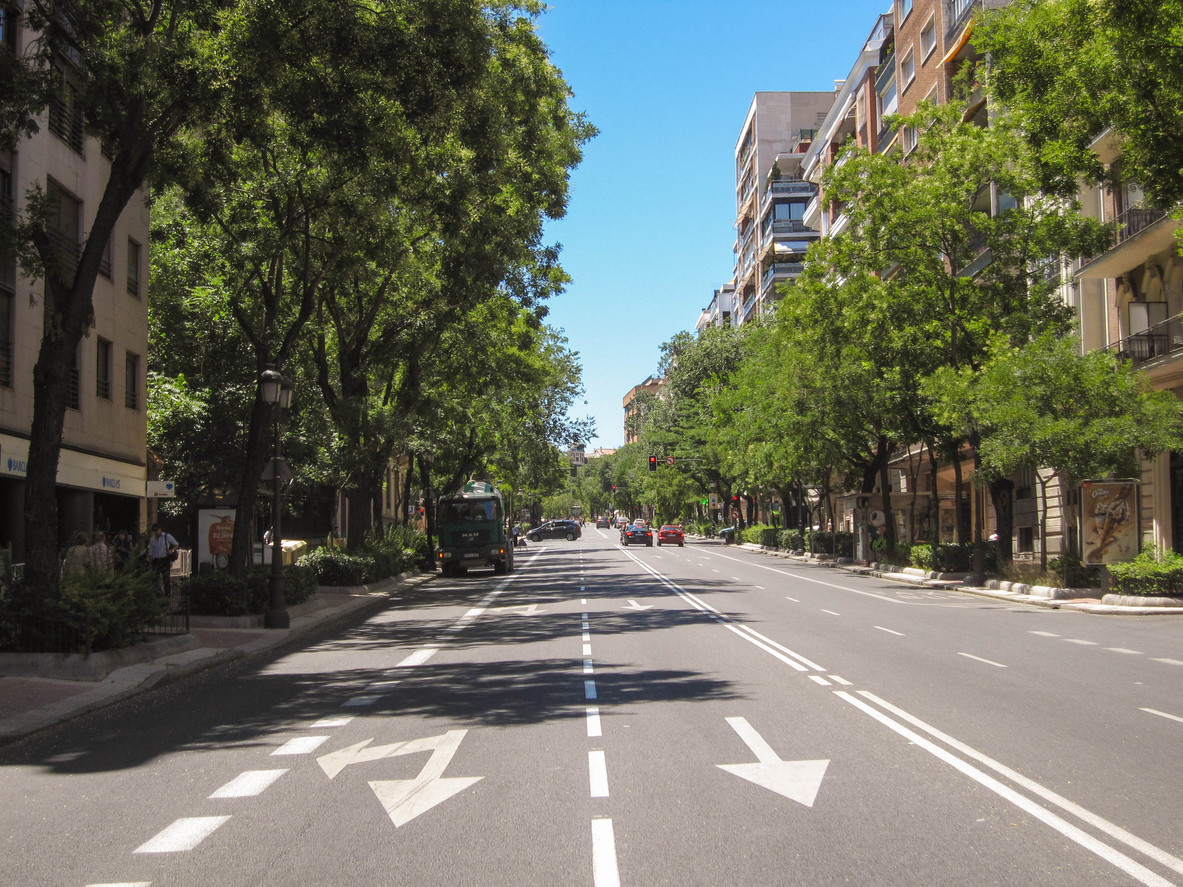 Calle de Madrid en un día sin coches