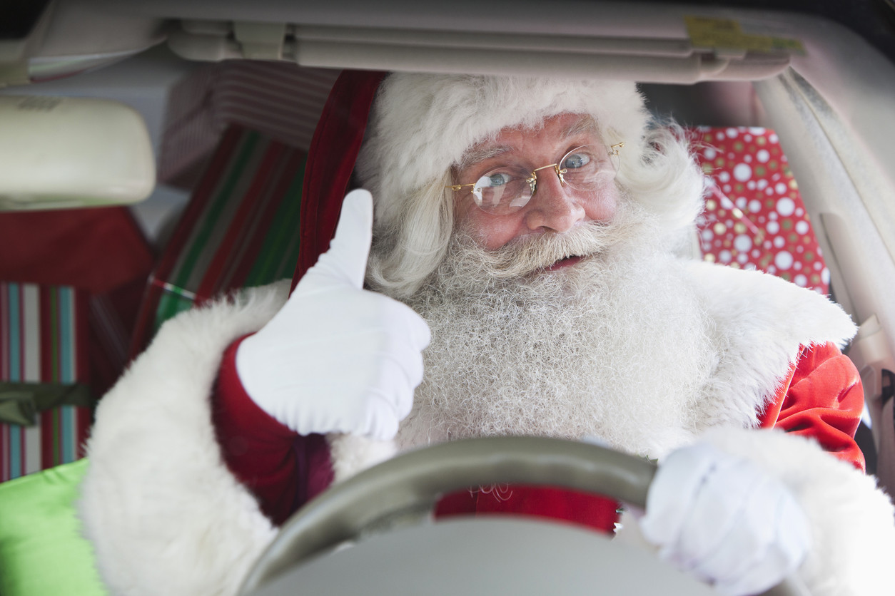 Papá Noel con regalos de Navidad