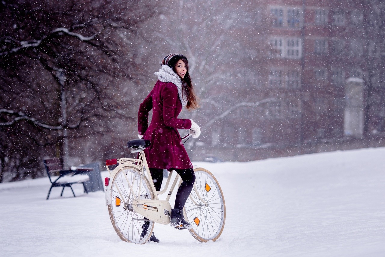 Bicicleta y nieve