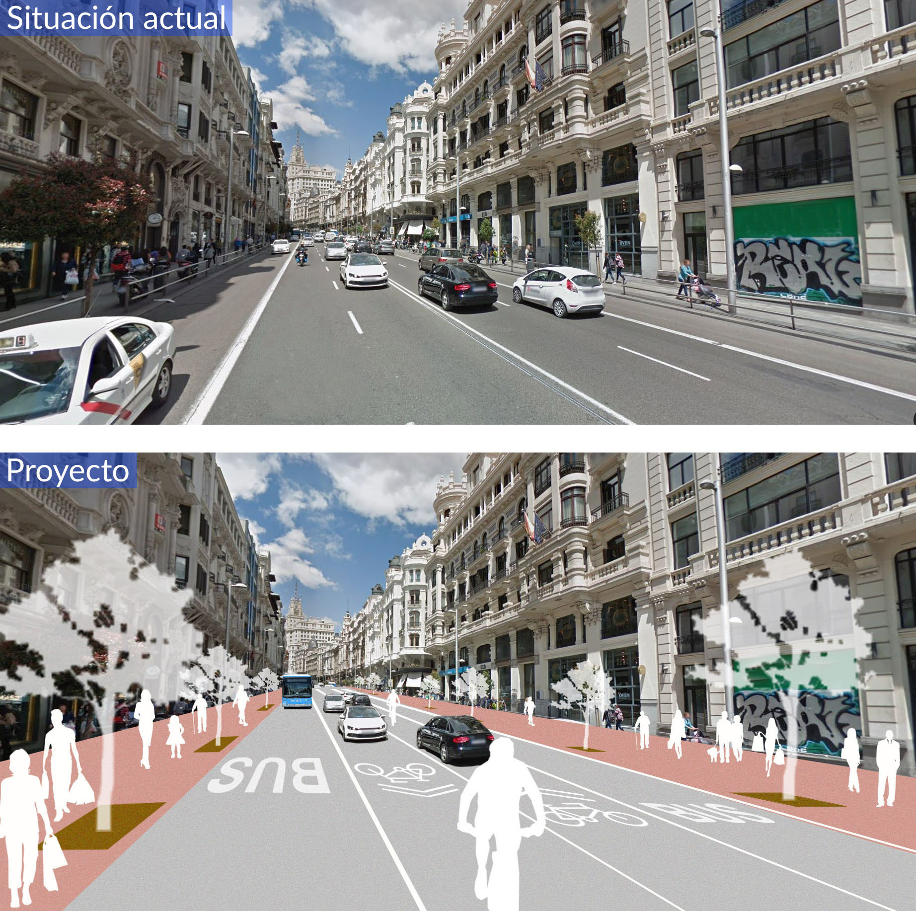 30 Futura Gran Vía a 30 km/h. | Fuente: Ayuntamiento de Madrid