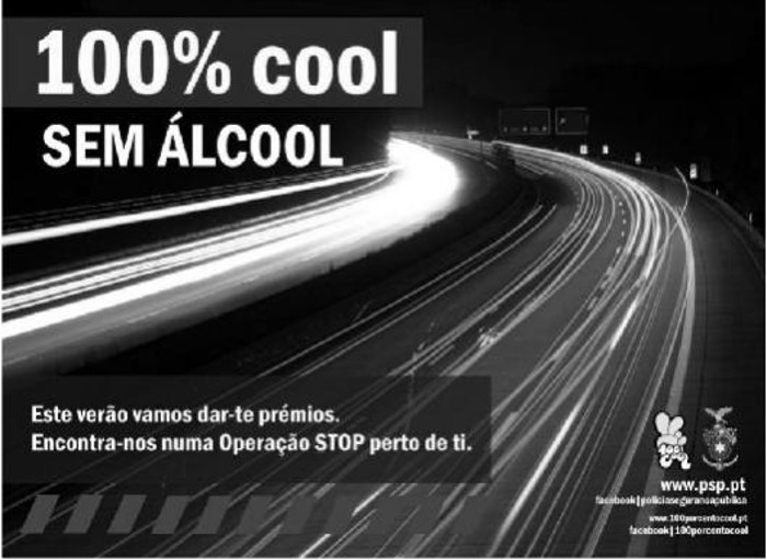 100% Cool - álcool na condução