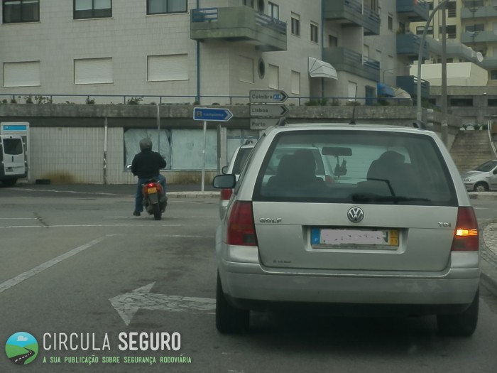Posição adequada na via