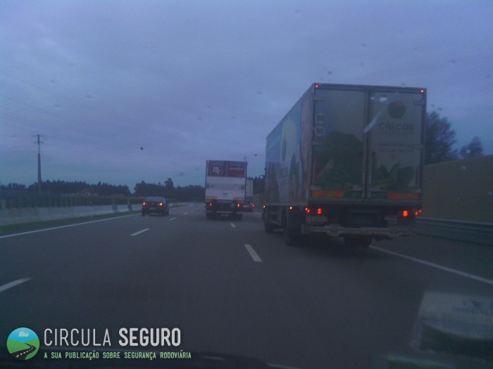 Automóveis pesados e a distancia de segurança