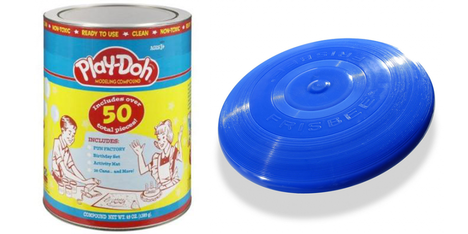 Set de Play Doh, fuente Amazon / Frisbee, fuente Wham-O