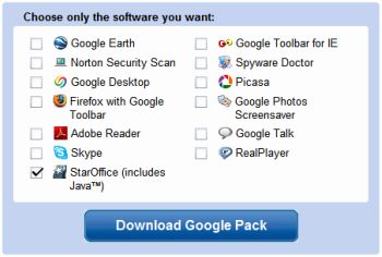 Staroffice Google Pack