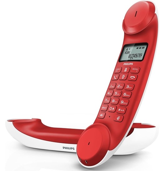 Telefono Philips Mira M5501WR Teléfono inalámbrico Philips Mira rojo
