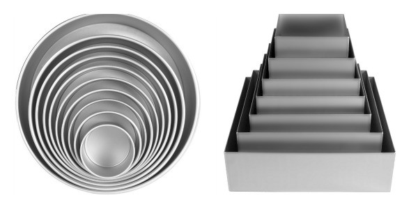 Moldes de aluminio para bizcochos