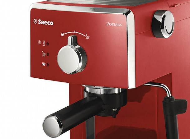 Cafetera Poemia roja Philips detalle