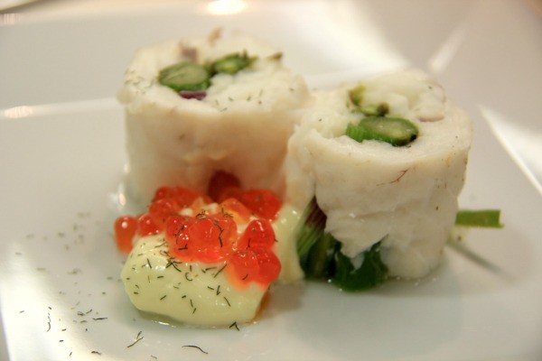 Pescado con salsa mayonesa