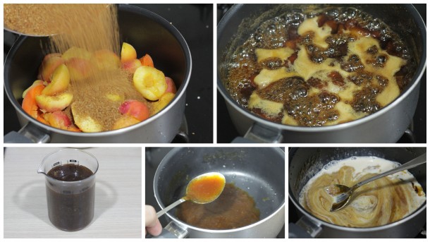 Salsa de albaricoques pasos