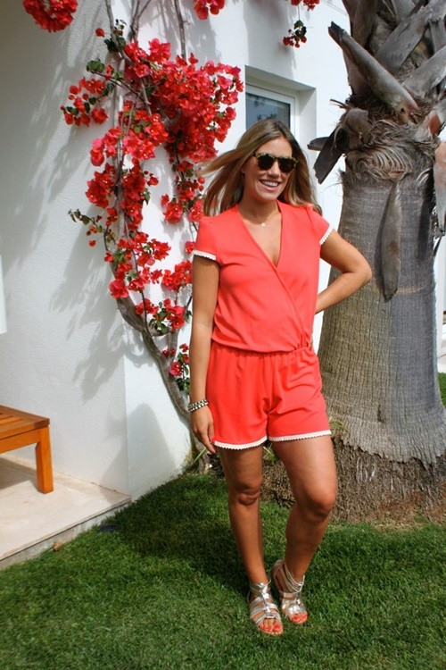 the perfect coral playsuit dress by itshoes0002