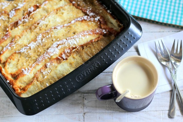 puding de café con brioche