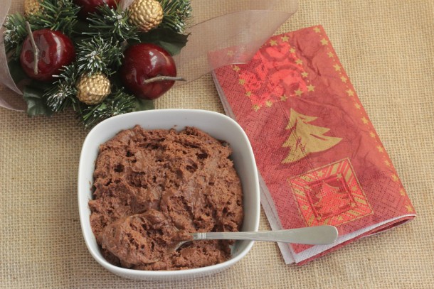 mousse de café y chocolate