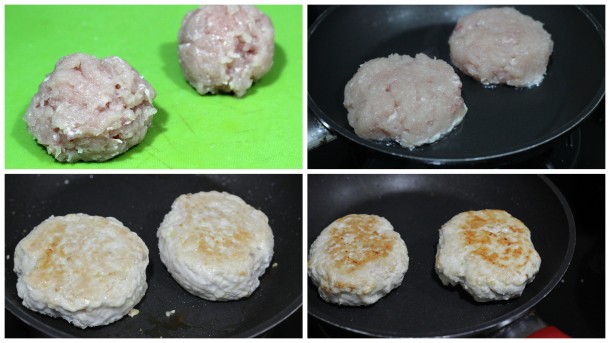hamburguesas de pollo caseras