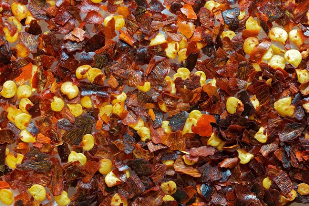 copos de pimiento picante