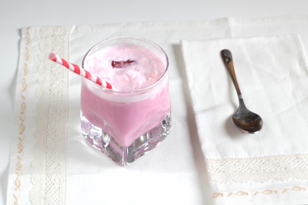 smoothie de fresa y yogur