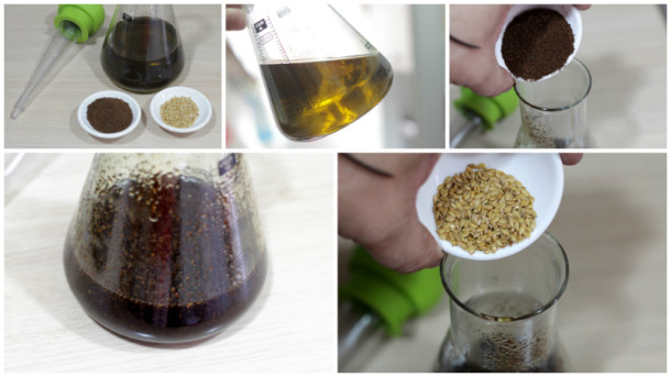 aceite de cafe pasos